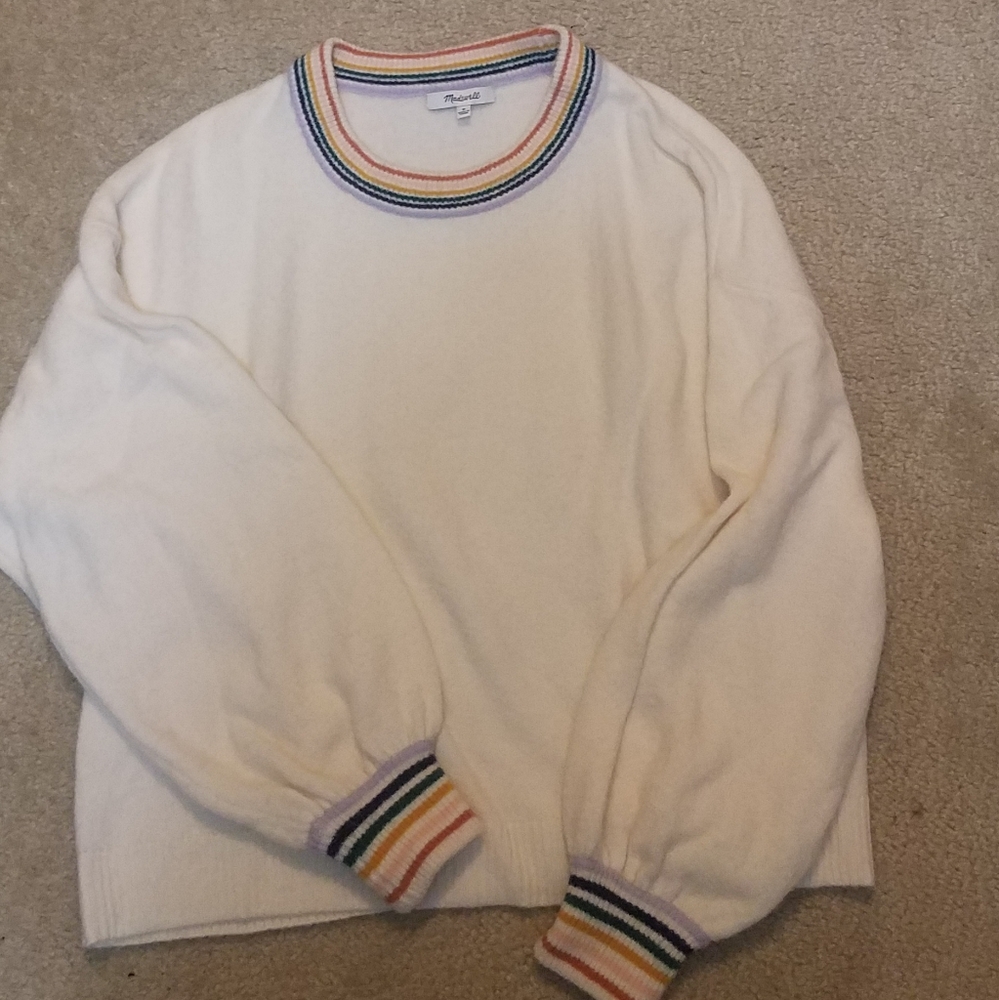 Madewell rainbow cuff sweater